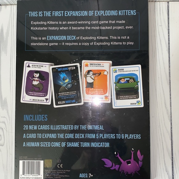 New Exploding Kittens Game and 2 expansion Sets - Picture 4 of 7